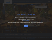 Tablet Screenshot of hotelwindrose.com